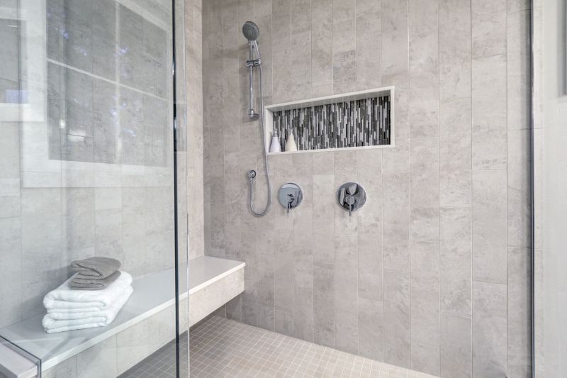 Recessed Shower with Shelving